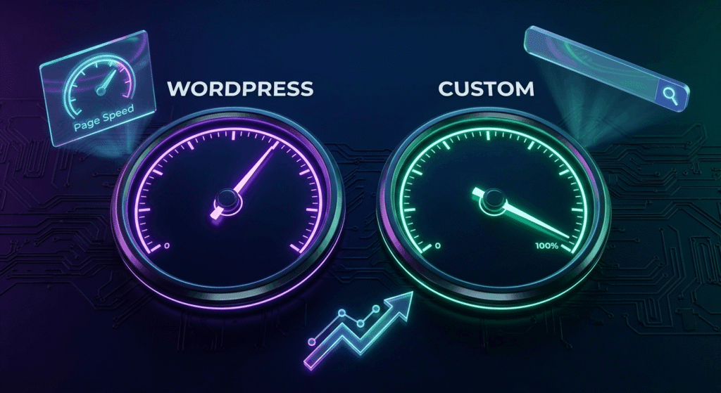 SEO and site performance comparison between WordPress and custom development
