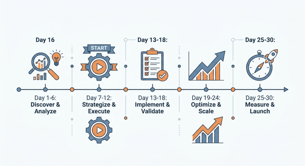 30-day UX optimization roadmap for improving website conversion rate